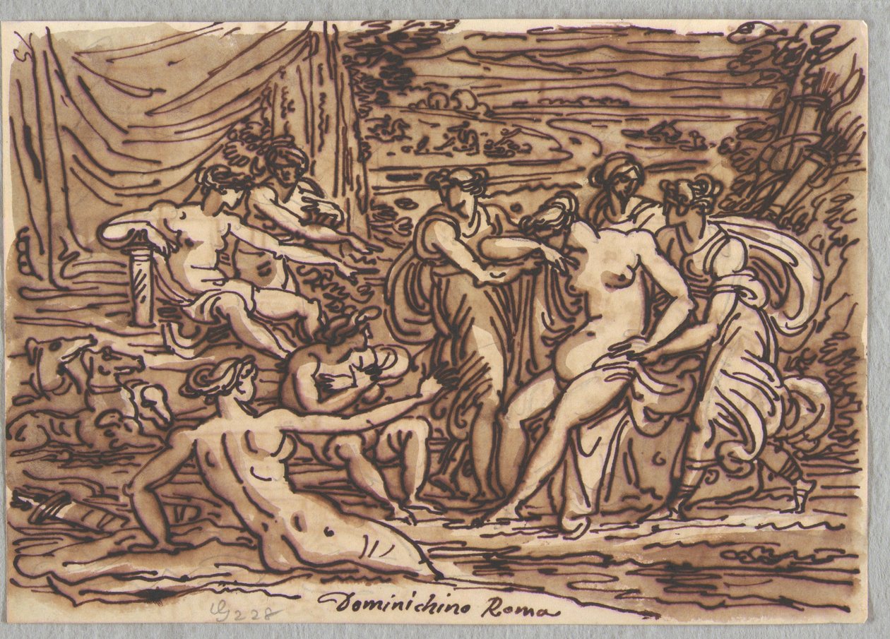 Diana i Callisto, według Domenichino autorstwa Felice Giani