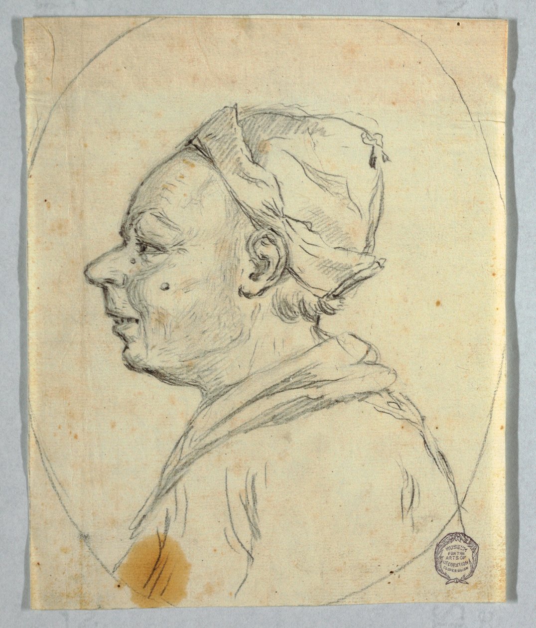 Rysunek, portret mężczyzny, ok. 1820 r. autorstwa Felice Giani