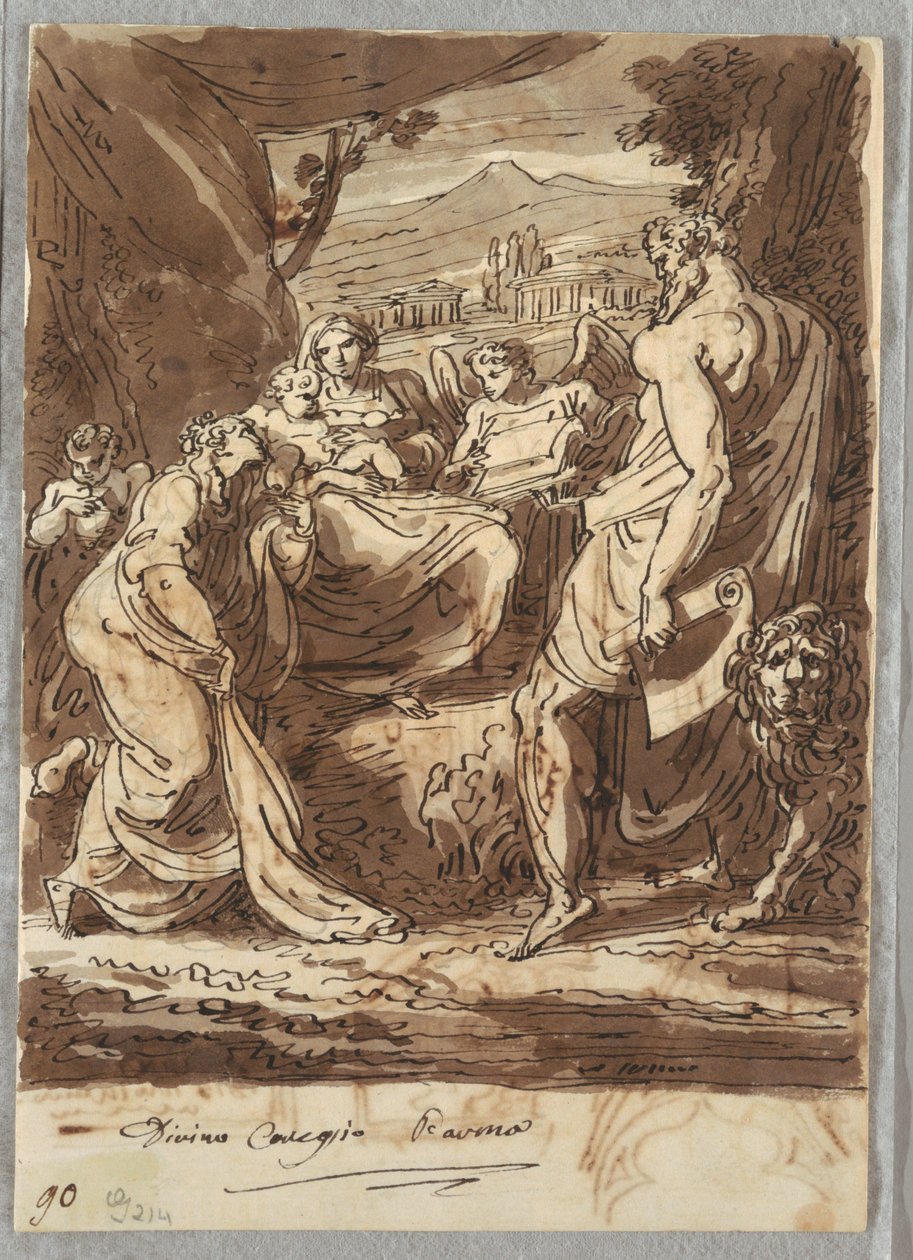 Madonna i Dzieciątko, Św. Hieronim, Maria Magdalena i Aniołowie wg Correggio autorstwa Felice Giani