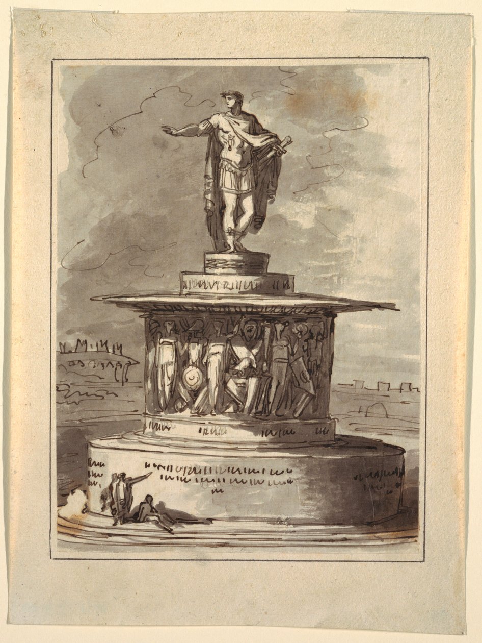 Projekt pomnika dla Foro Bonaparte, Mediolan, 1800 autorstwa Felice Giani