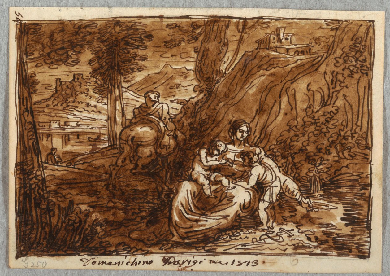 Ucieczka do Egiptu po Domenichino autorstwa Felice Giani