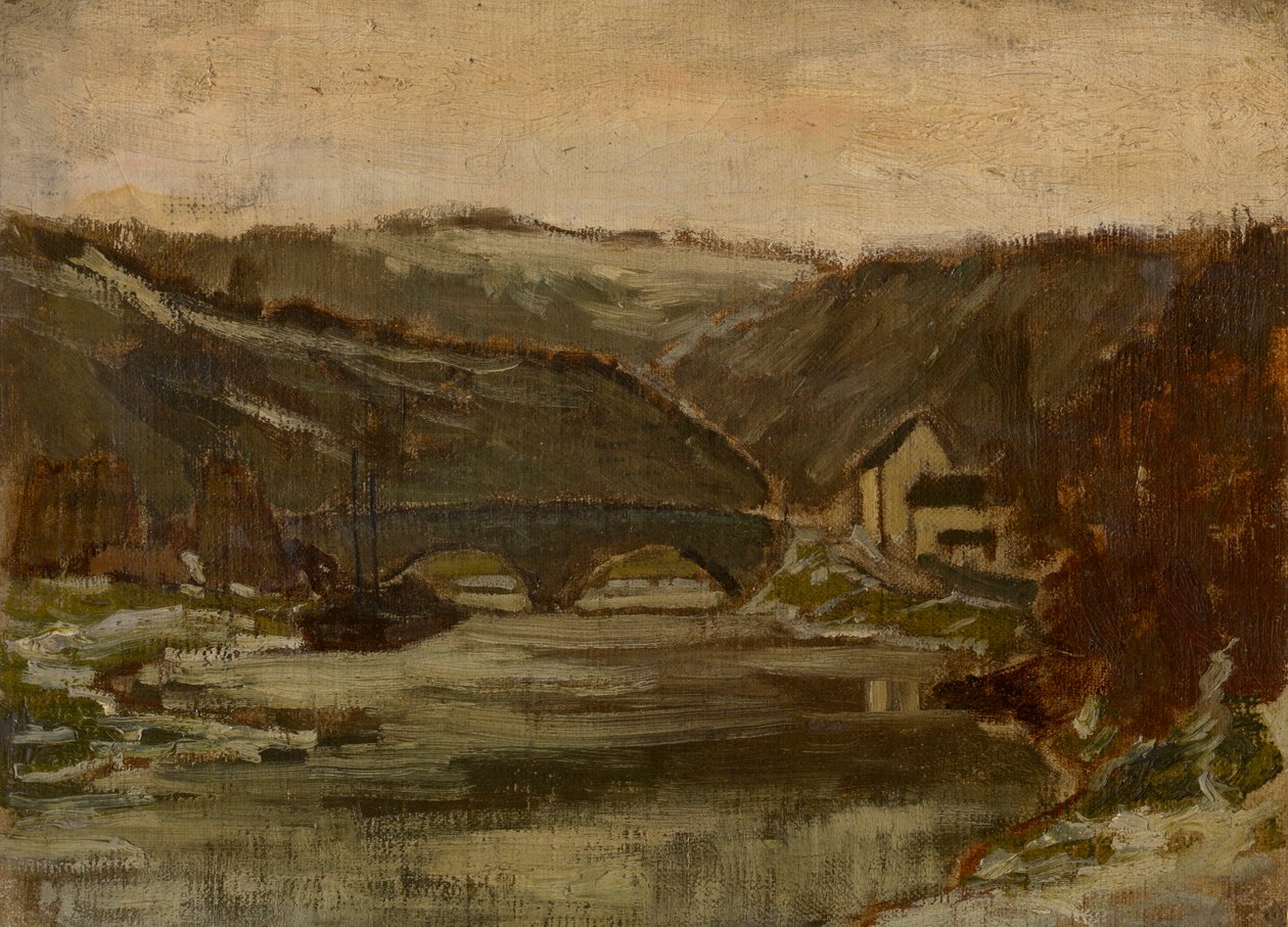 Most na rzece Lesse autorstwa Félicien Rops