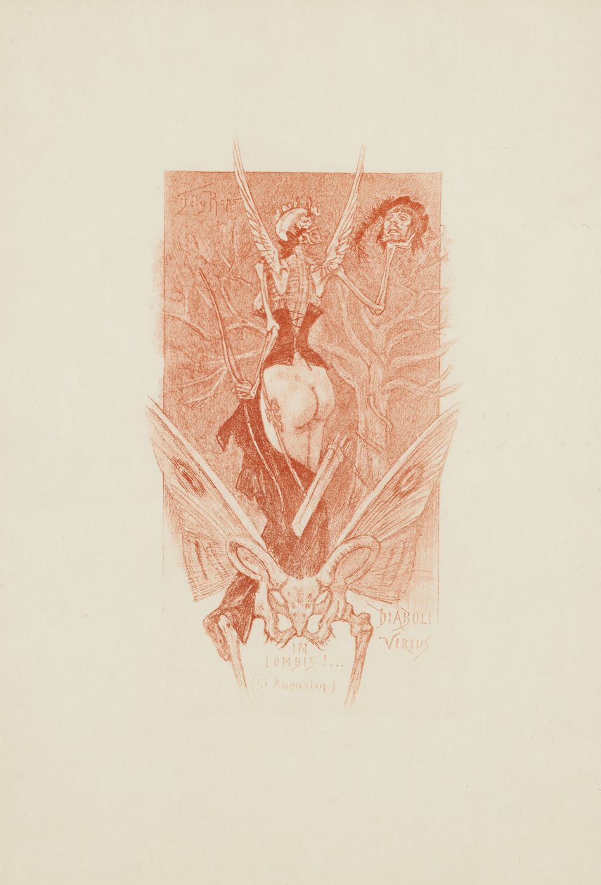 Diaboli Virtus in Lombis autorstwa Félicien Rops