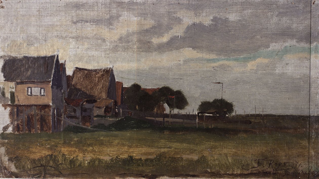 Krajobraz w Szwecji autorstwa Félicien Rops