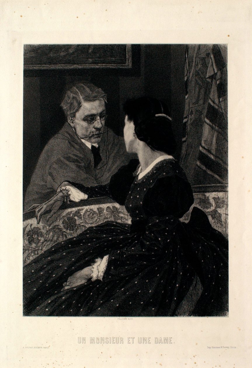 Pan i dama autorstwa Félicien Rops