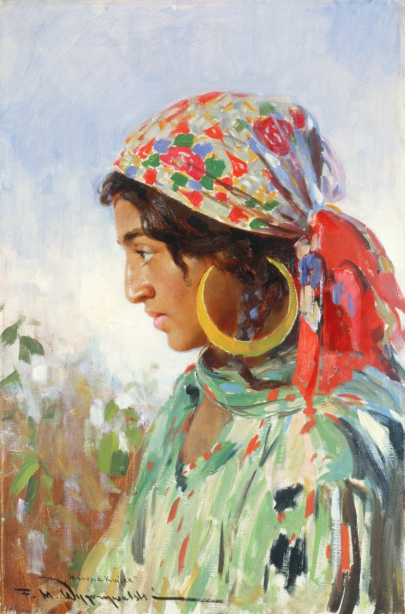 Cyganka, Marusia Kwiek, ok. 1920 autorstwa Feliks Michal Wygrzywalski
