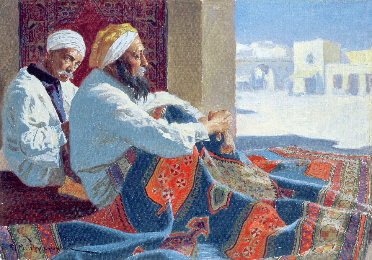 Sprzedawcy dywanów, ok. 1915 autorstwa Feliks Michal Wygrzywalski
