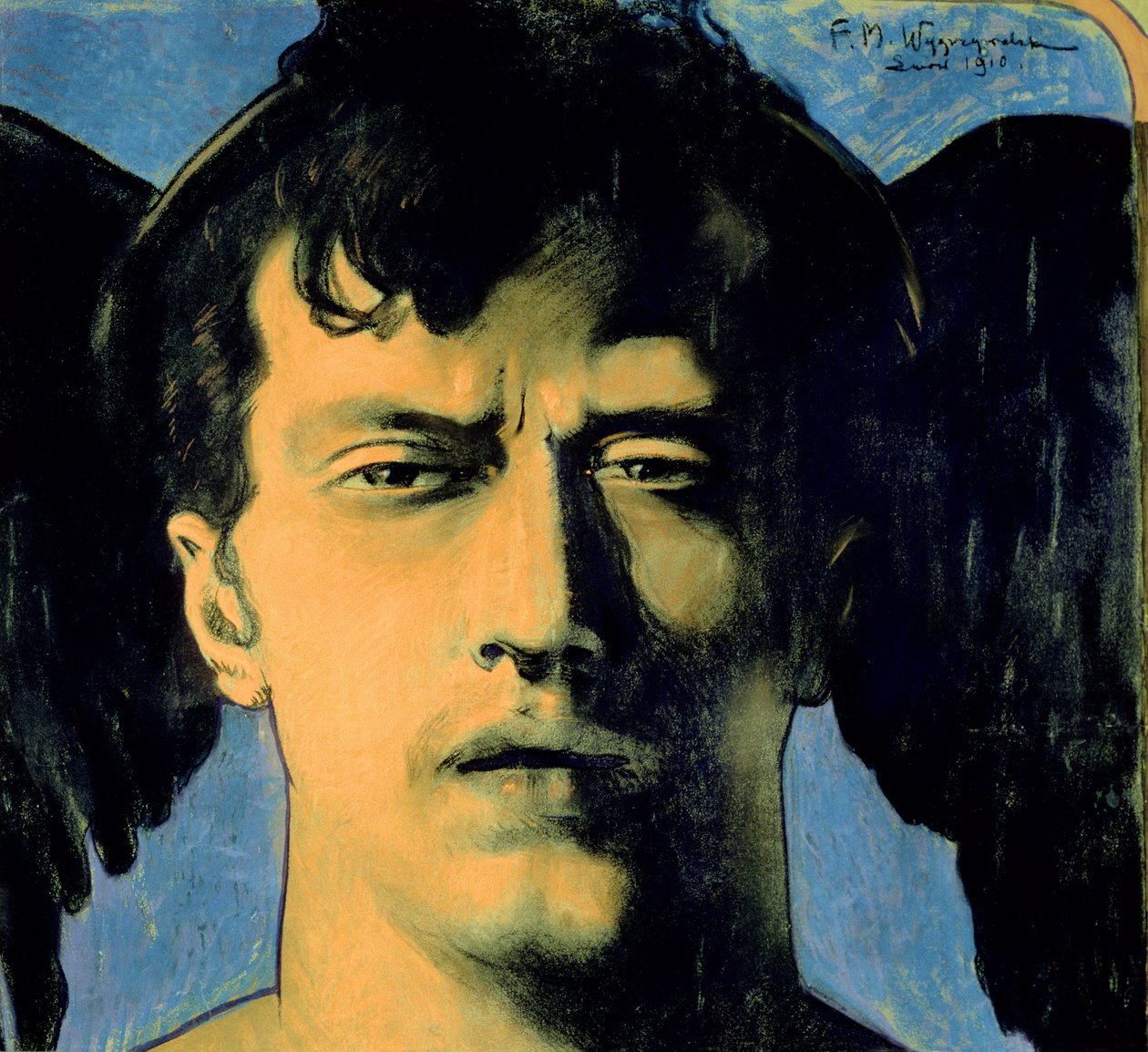 Autoportret, 1910 (pastel i temperówka na papierze) autorstwa Feliks Michal Wygrzywalski