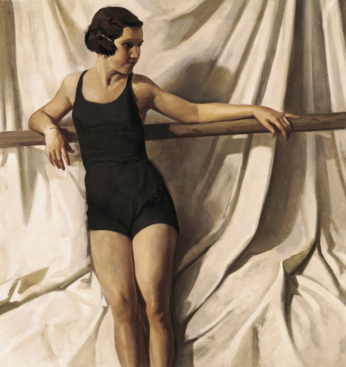 Jovem banhista (óleo sobre tela) polimento autorstwa Felipe Abarzuza y Rodriguez de Arias