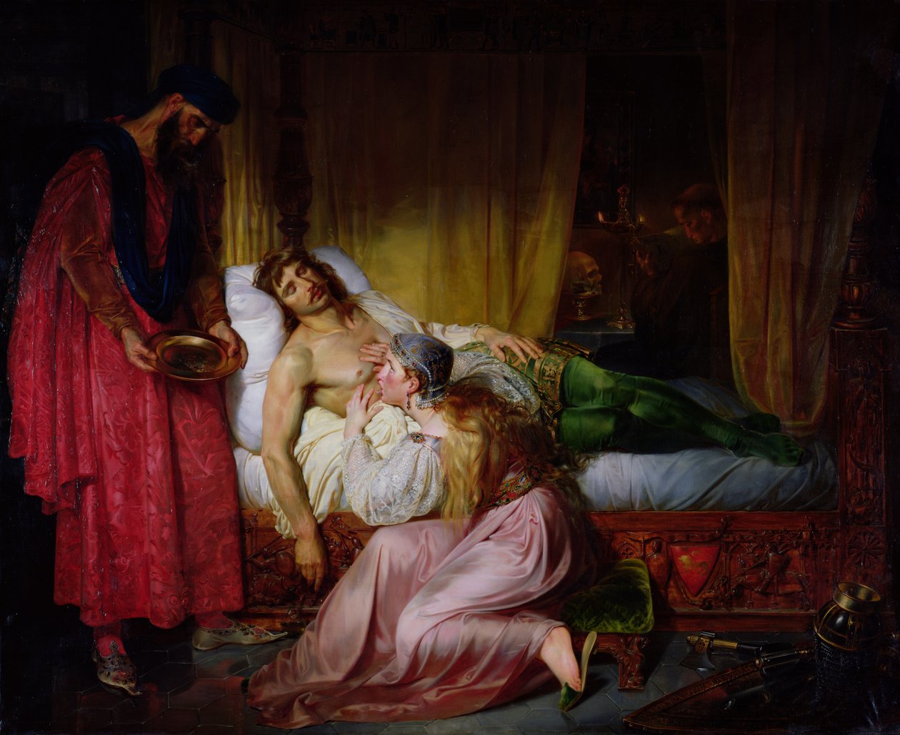 Poświęcenie księżniczki Sybilli, 1832 autorstwa Felix Auvray