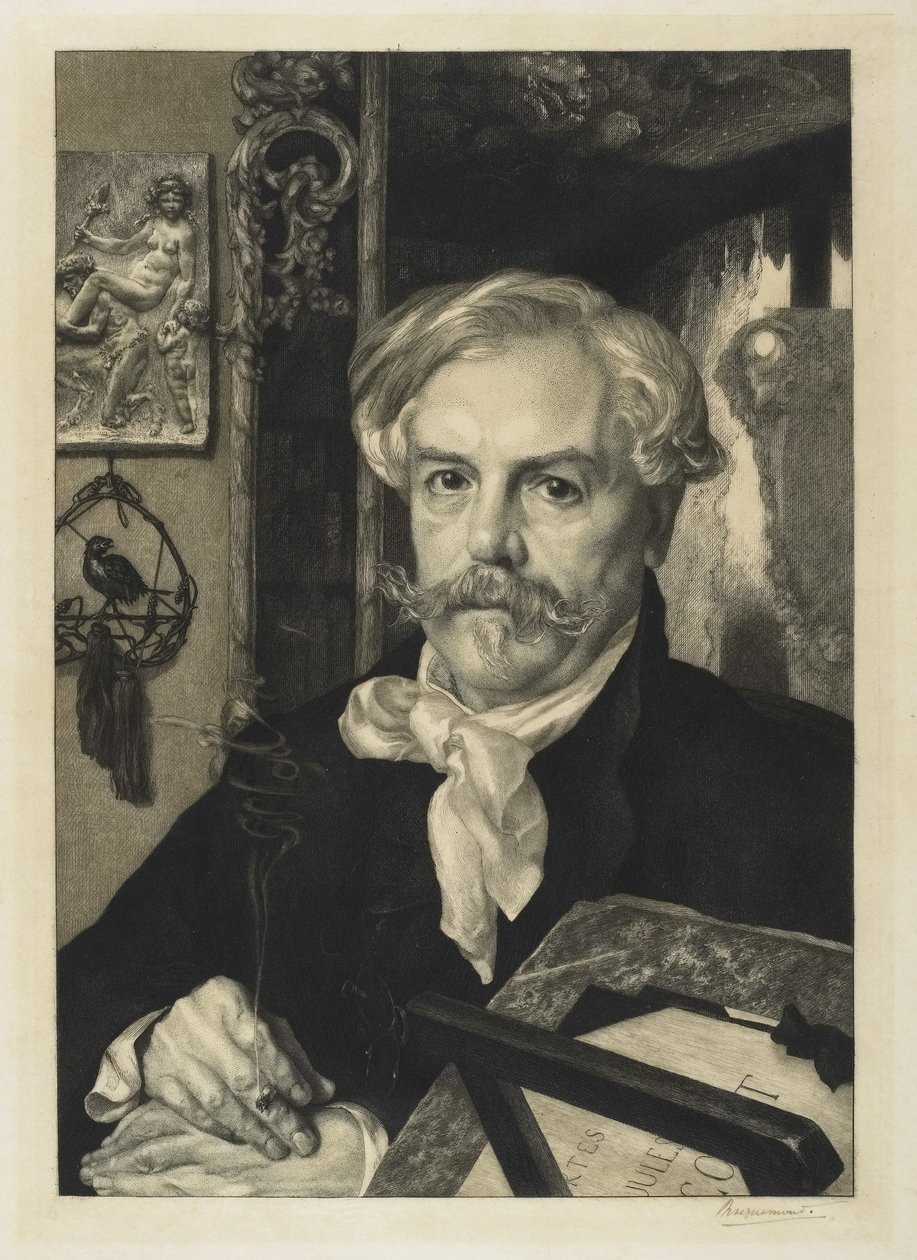 Edmond de Goncourt autorstwa Felix Bracquemond