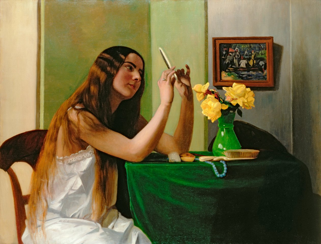Przy toaletce, 1911 autorstwa Felix Edouard Vallotton
