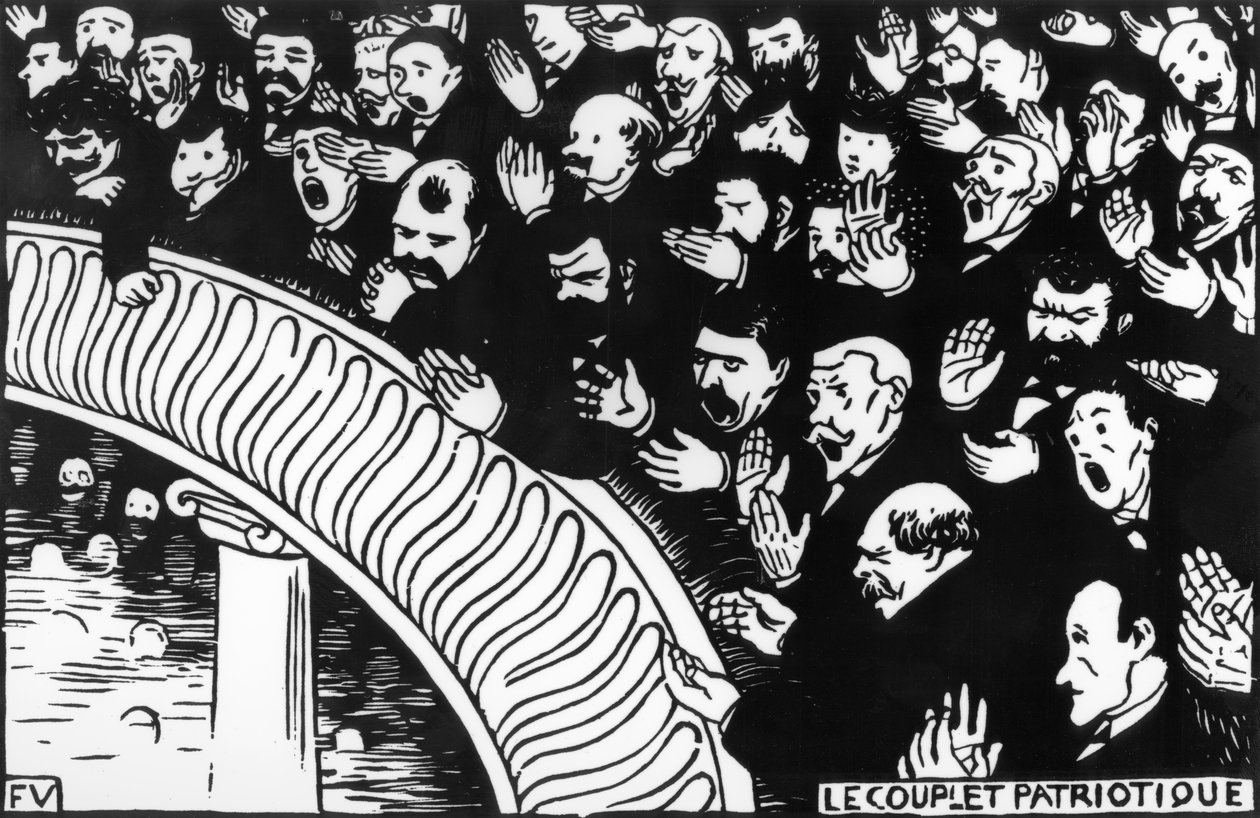 Parat patriotyczny, 1893 (ksylografia) autorstwa Felix Edouard Vallotton