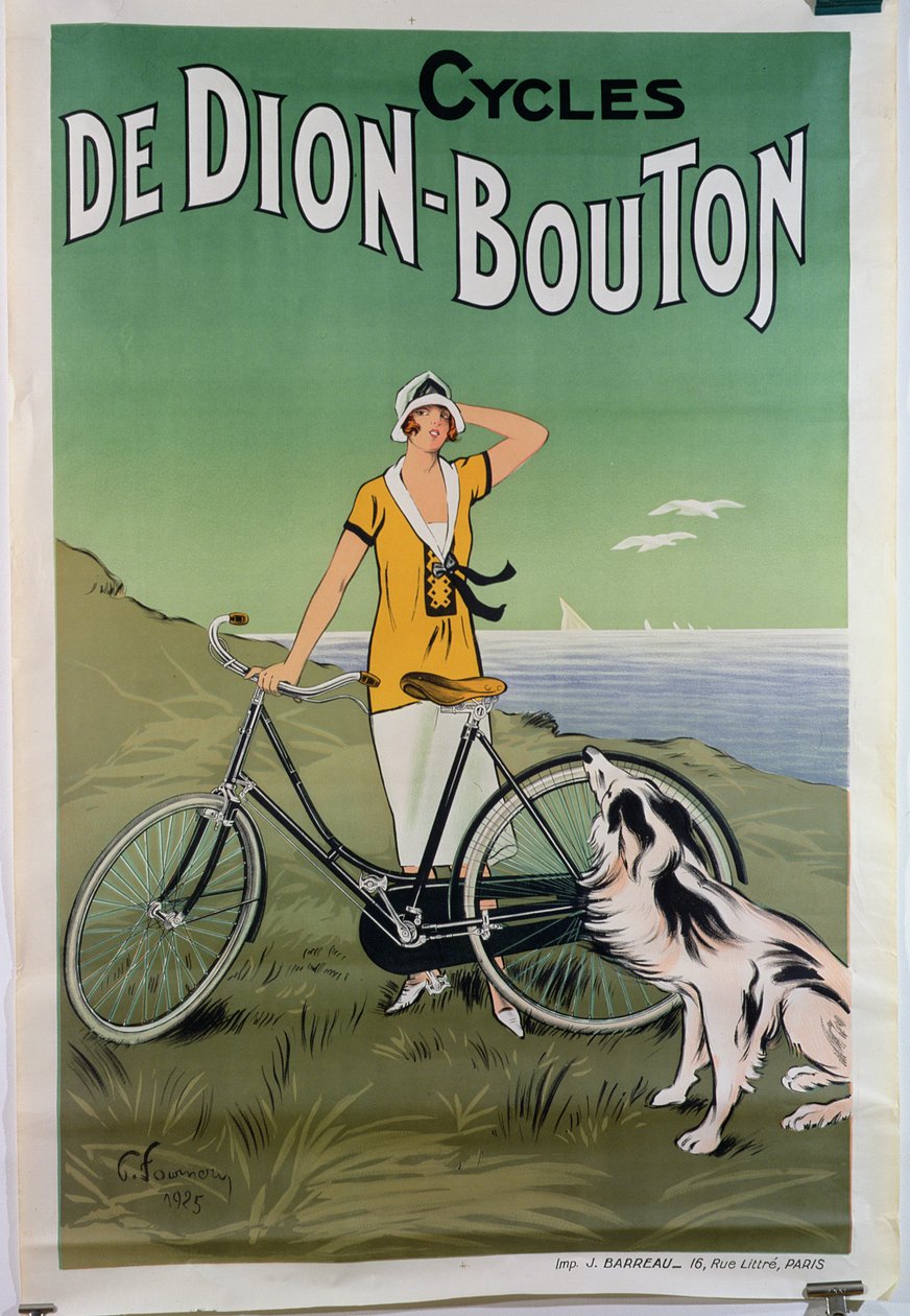 Plakat reklamujący cykle "De Dion-Bouton", 1925 r. autorstwa Felix Fournery