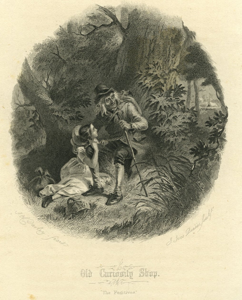 Old Curiosity Shop: Zbiegowie, rycina Josepha Ivesa Pease