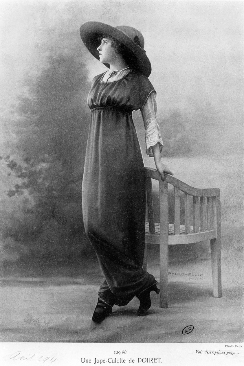Spódnica dzielona autorstwa Paula Poireta (1879-1944) kwiecień 1911 autorstwa Felix Studio