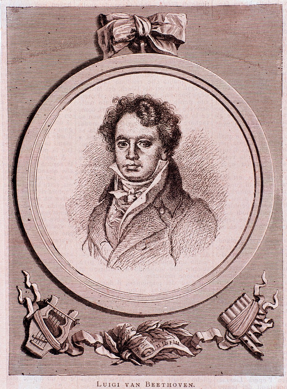 Portret niemieckiego kompozytora Ludwiga van Beethovena autorstwa Felix Auguste Clement