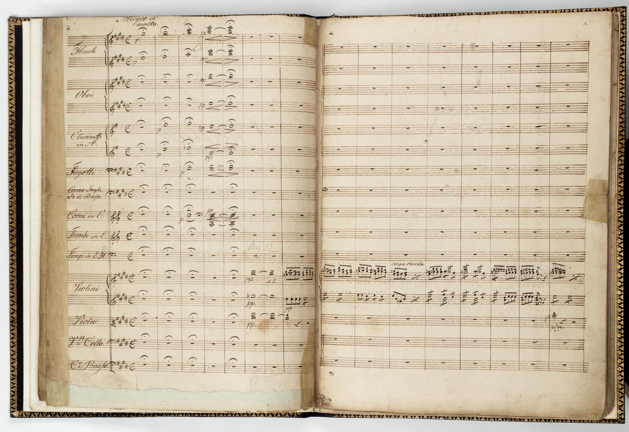 Rękopis partytury „Snu nocy letniej”, autorstwa Felixa Mendelssohna autorstwa Felix Bartholdy Mendelssohn
