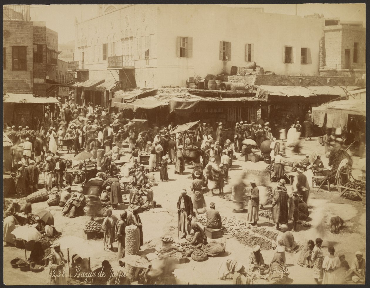 Bazar w Jafie autorstwa Félix Bonfils
