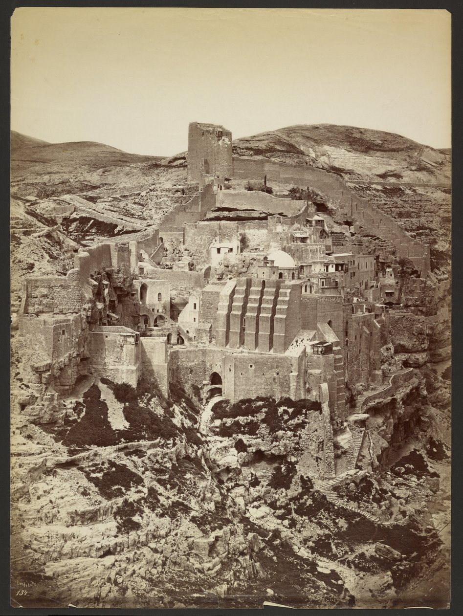Klasztor Santa Sabba autorstwa Félix Bonfils