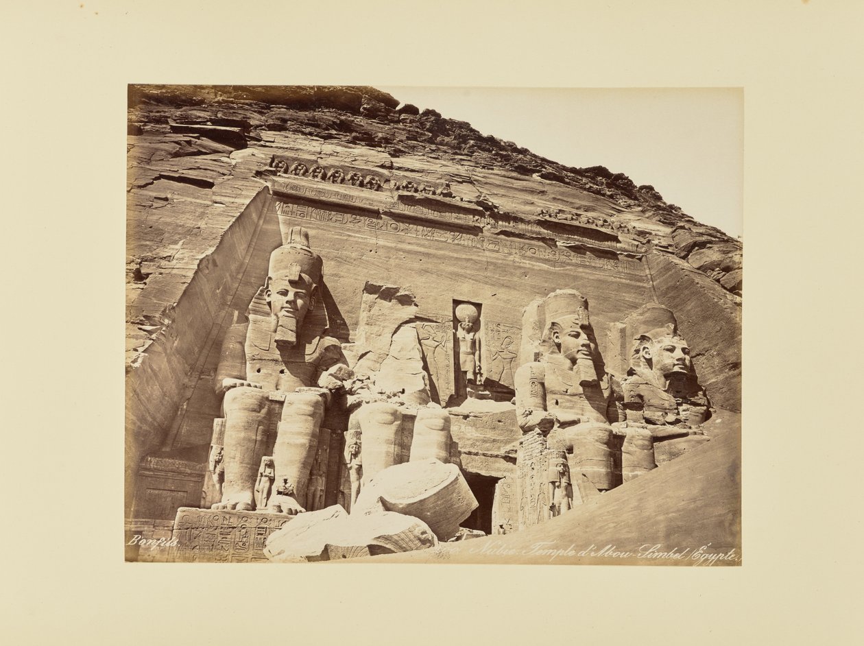 Nubia. Świątynia w Abu Simbel, Egipt autorstwa Félix Bonfils