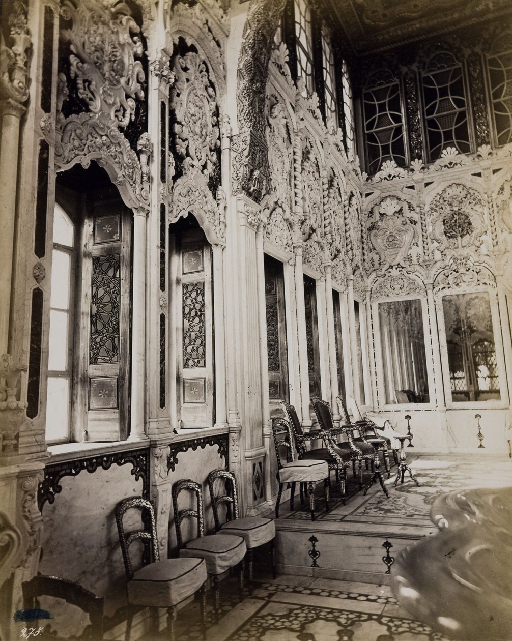 Bogaty dom w Damaszku autorstwa Félix Bonfils
