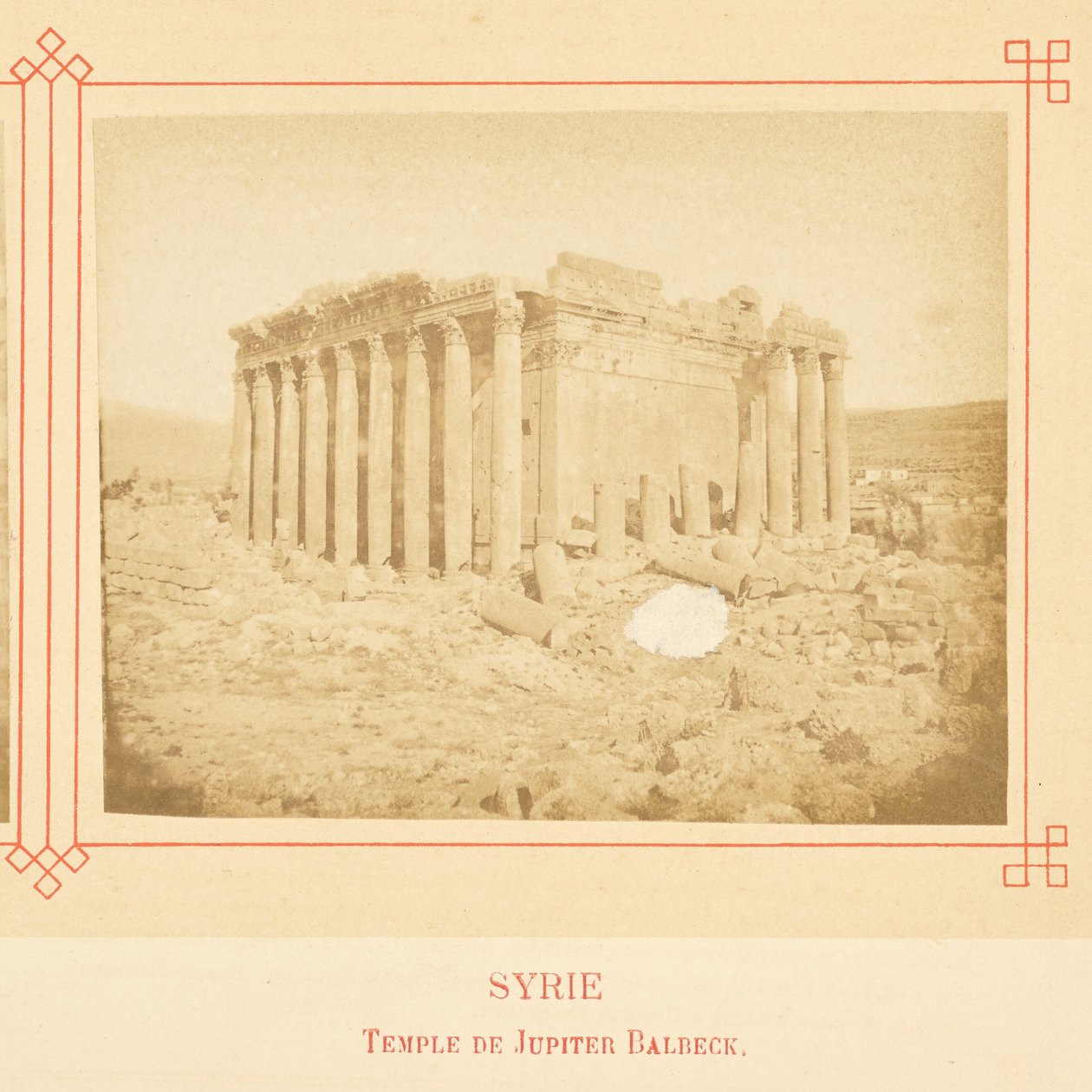 Świątynia Jowisza, Baalbek autorstwa Félix Bonfils