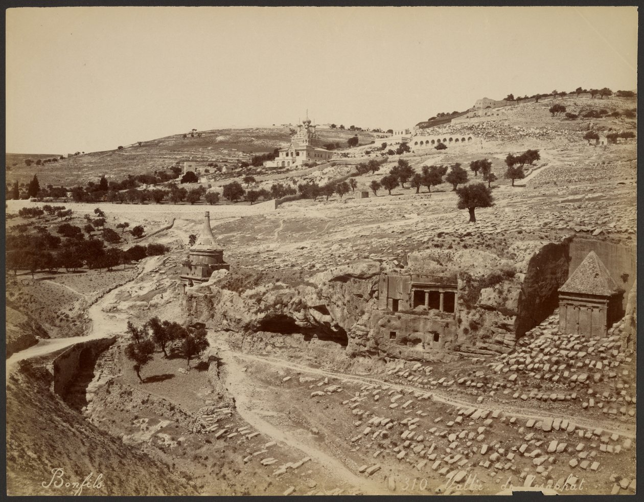 Dolina Jozafata autorstwa Félix Bonfils