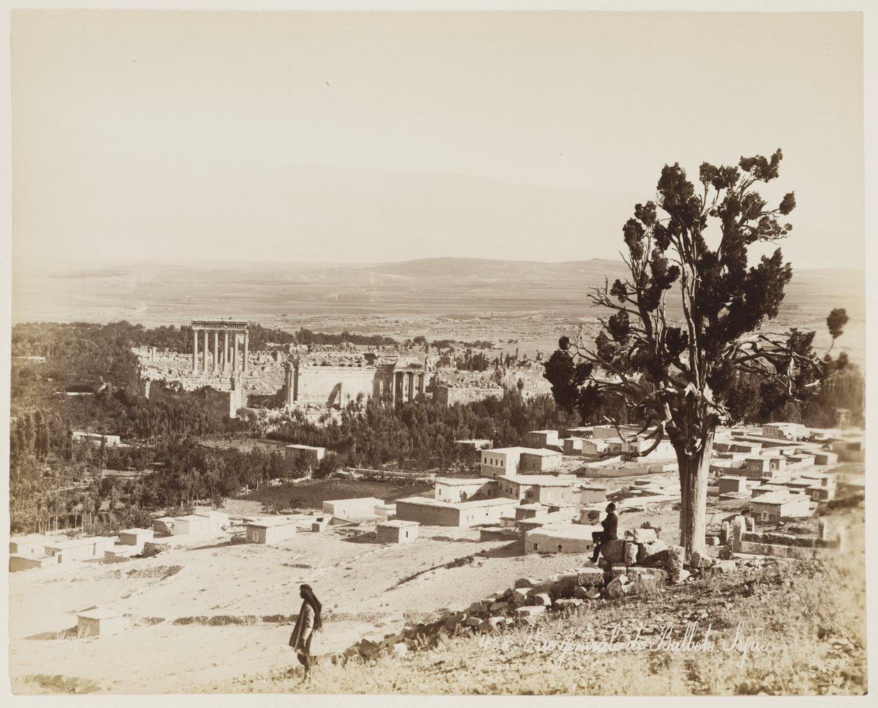 Widok ogólny Baalbeku, Syria #438 autorstwa Félix Bonfils