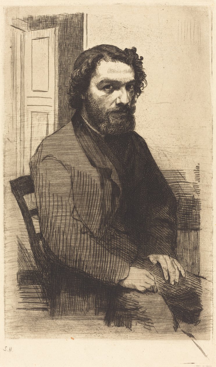 Alfons Legros autorstwa Felix Bracquemond