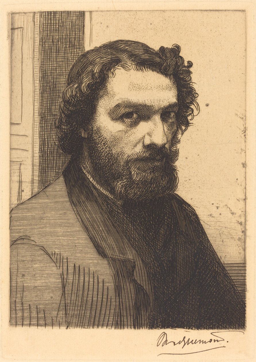 Alfons Legros autorstwa Felix Bracquemond