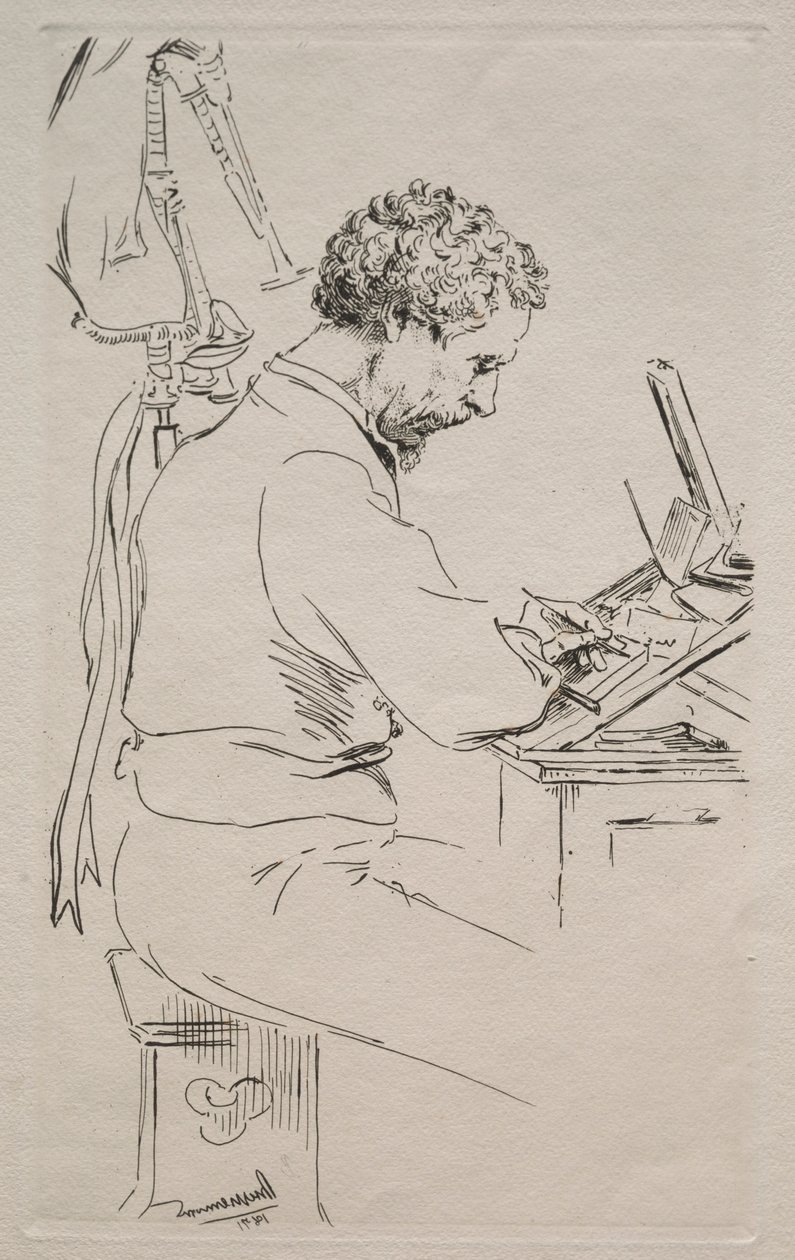Charles Kean, 1871. autorstwa Felix Bracquemond