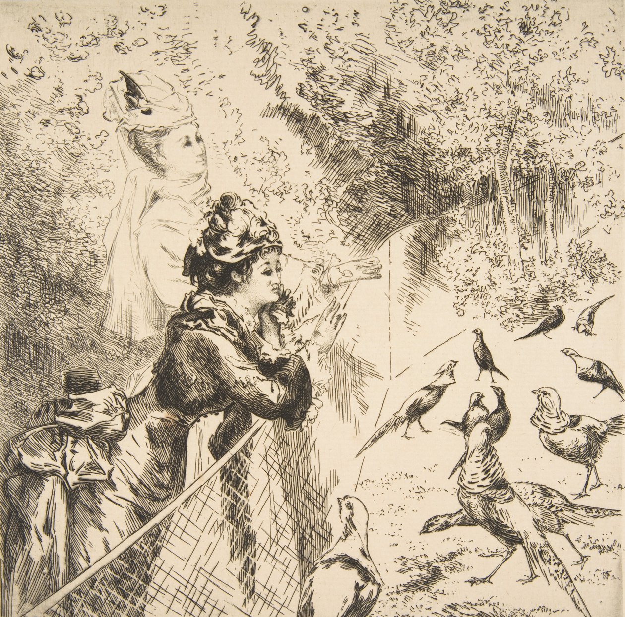 W Ogrodzie Zoologicznym ok. godz. 1873. autorstwa Felix Bracquemond