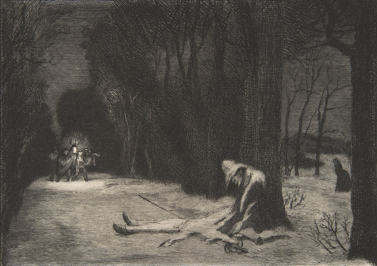 Śmierć Kapitana Matamore Fracasse, 1864. autorstwa Felix Bracquemond