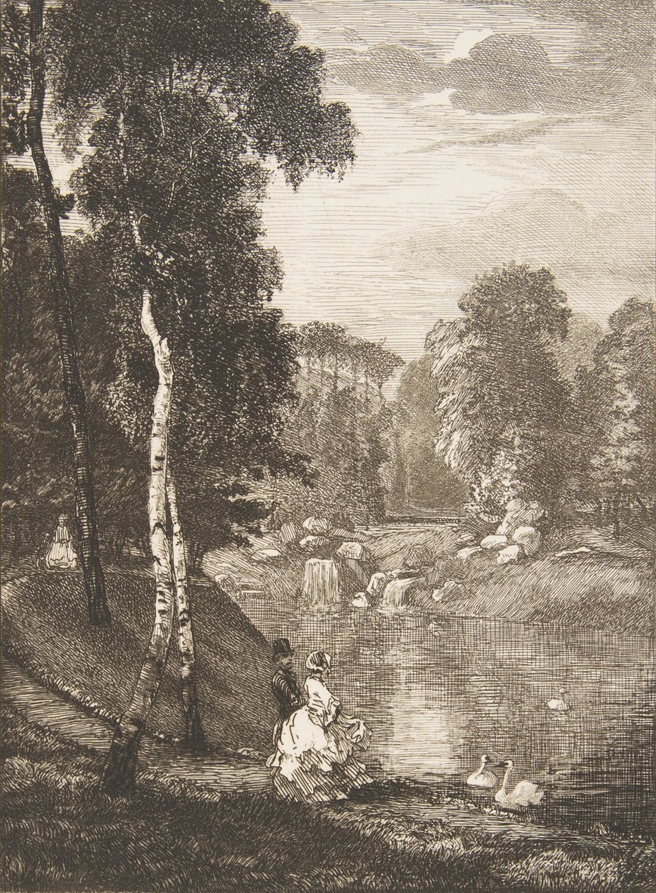 Lasek Buloński, 1857. autorstwa Felix Bracquemond