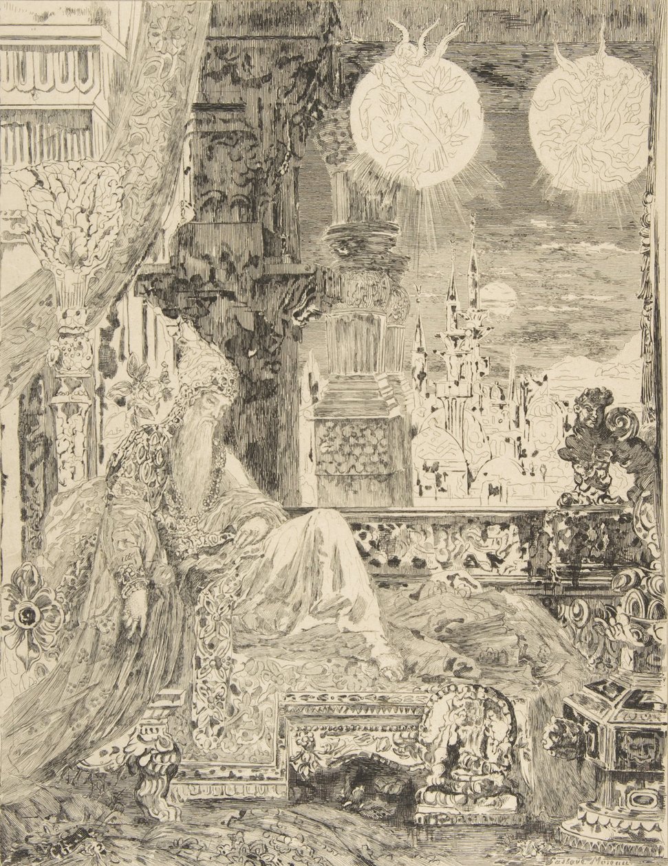 Sen mieszkańca mogołów, 1886. autorstwa Felix Bracquemond