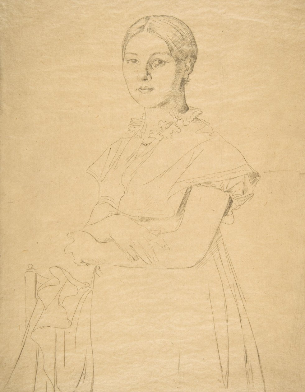 Madame Granger, według Ingresa, 1867. autorstwa Felix Bracquemond