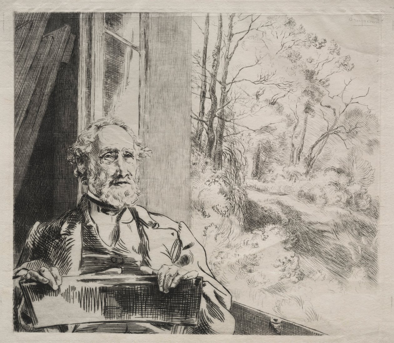 Meyer-Heine, ok. 1872 autorstwa Felix Bracquemond