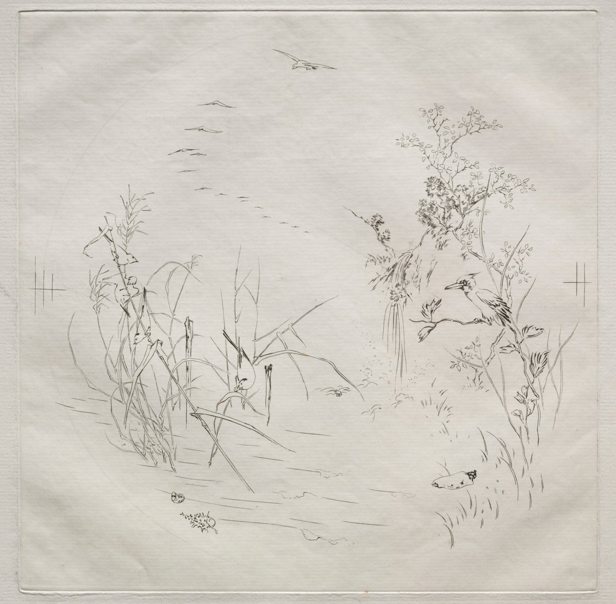 Serwis paryski Serwis Haviland: Calm no. 3, 1875. autorstwa Felix Bracquemond