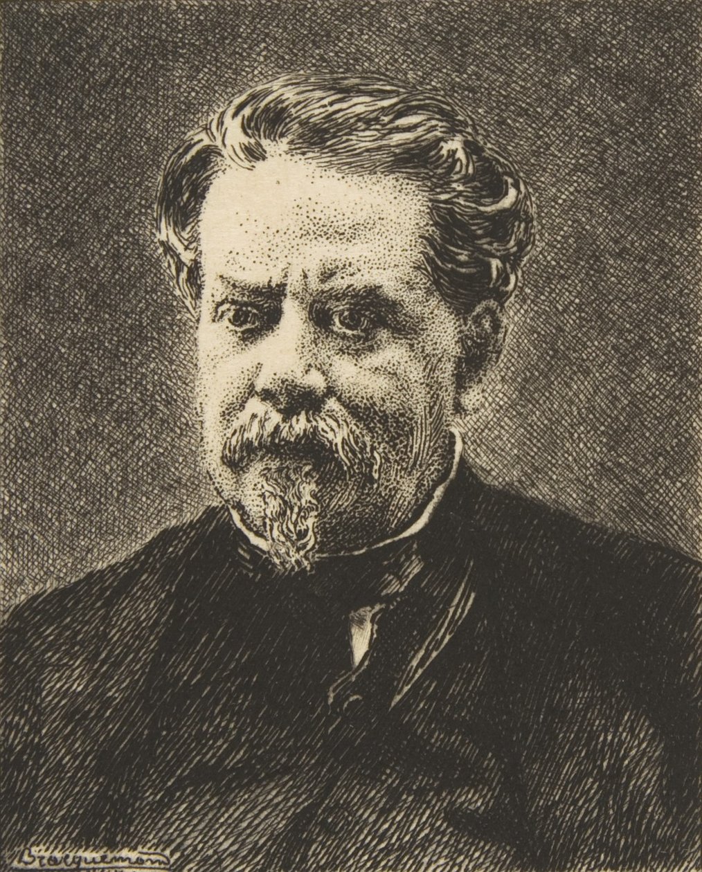 Portret Benjamina Fillona, 1876. autorstwa Felix Bracquemond