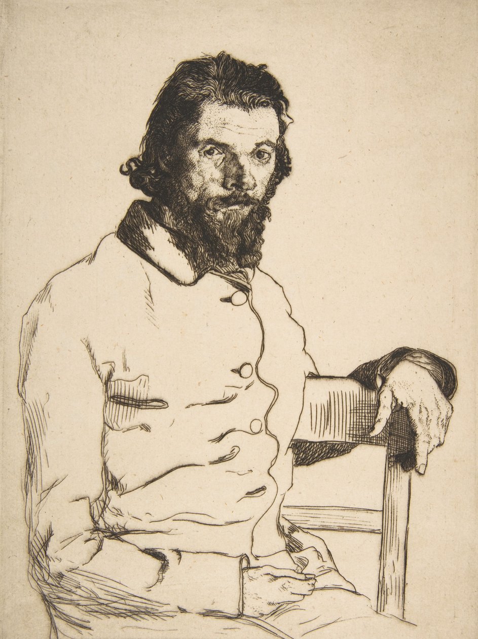 Portret Karola Meryona, 1853. autorstwa Felix Bracquemond