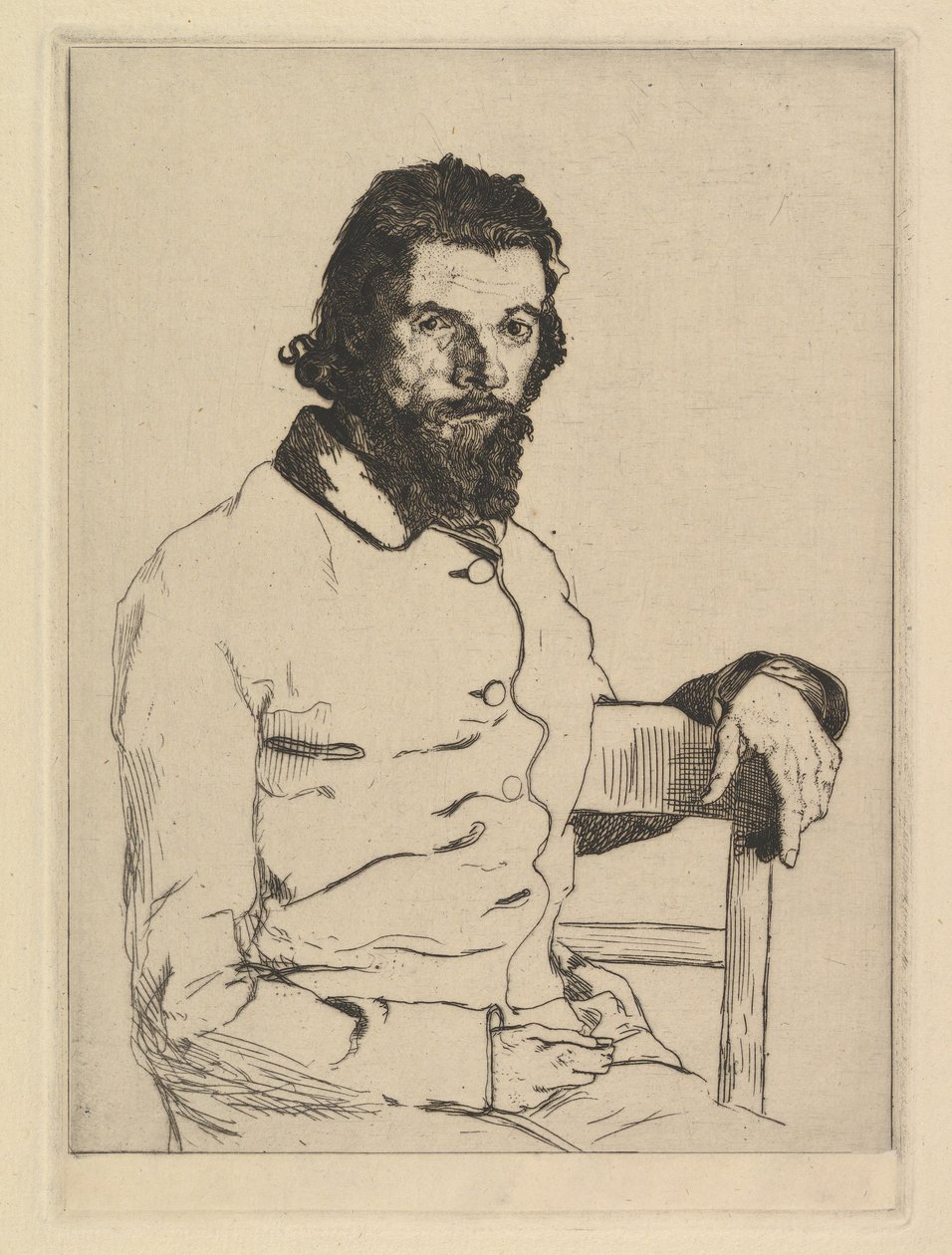 Portret Karola Meryona, 1853. autorstwa Felix Bracquemond