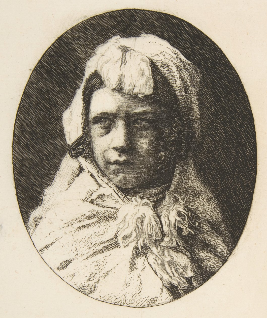 Portret Henri Houssaye, jako dziecko, 1855-60. autorstwa Felix Bracquemond