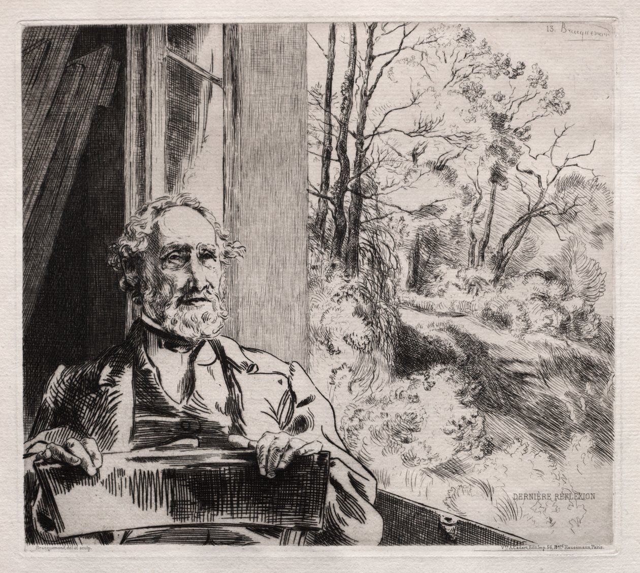 Portret Meyera Heinego autorstwa Felix Bracquemond