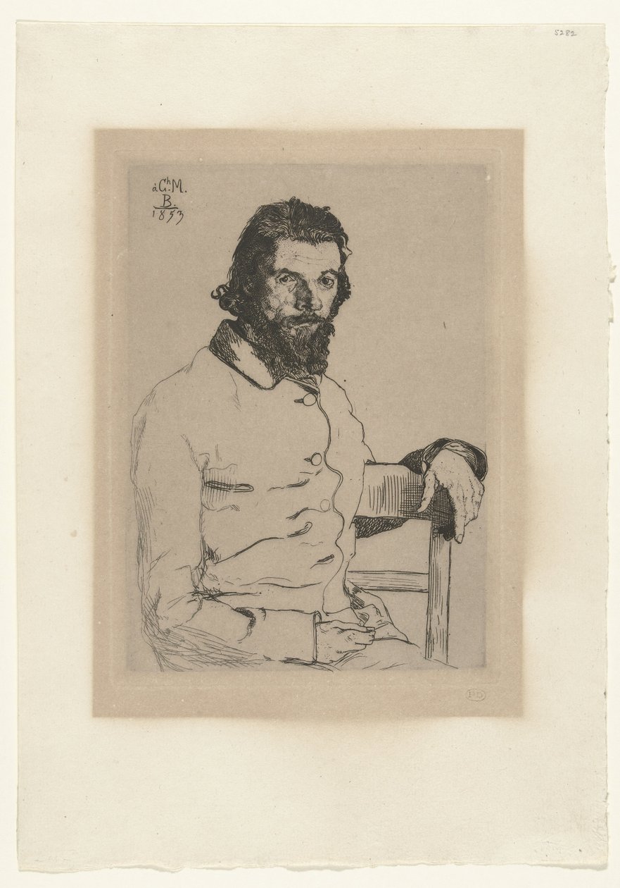 Portret artysty Charlesa Méryona autorstwa Felix Bracquemond