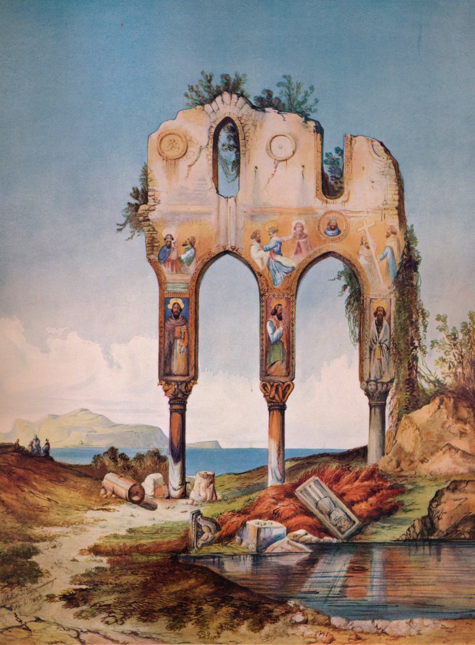 „Ruiny w pobliżu Palermo”, 1852, 1938 autorstwa Felix De Lapommeraye