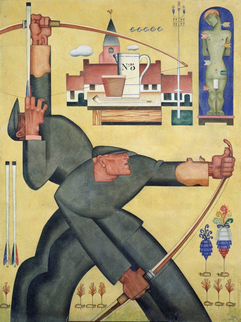 Łucznicy (olej na płótnie) autorstwa Felix Del Marle
