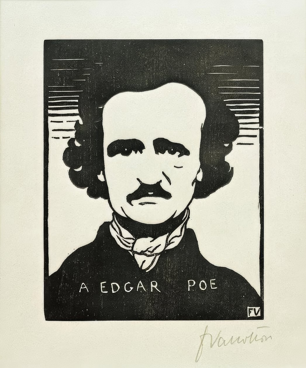 Edgar Poe autorstwa Felix Edouard Vallotton