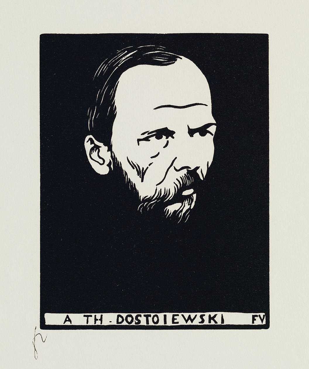 Cz. Dostojewski, 1895 autorstwa Felix Edouard Vallotton