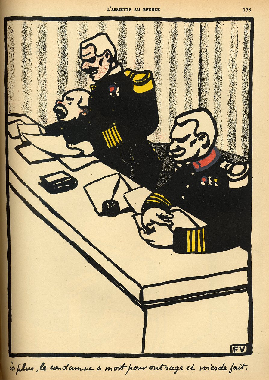 Trybunał wojskowy ogłasza wyrok śmierci, z "Crimes and Punishments", specjalne wydanie "L